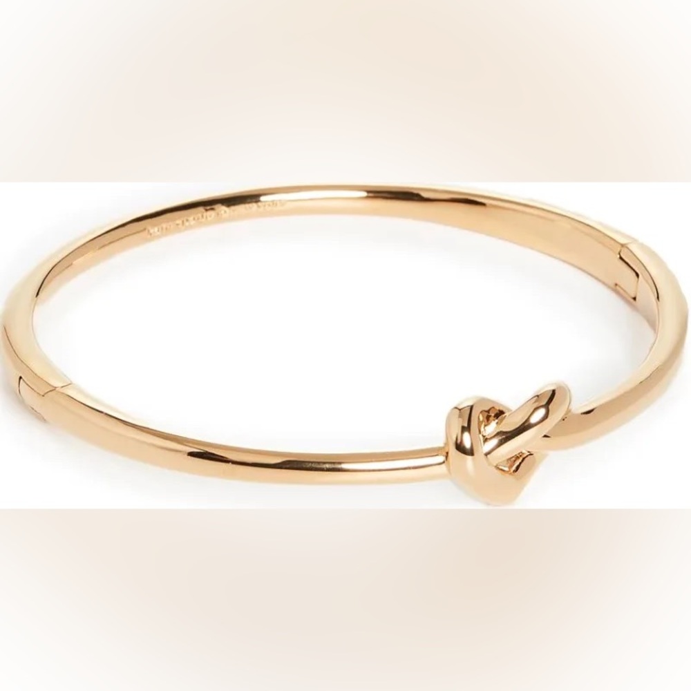 NWOT Kate Spade ♠️ New York Loves Me Knot Goldtone Bangle Bracelet - Picture 4 of 11
